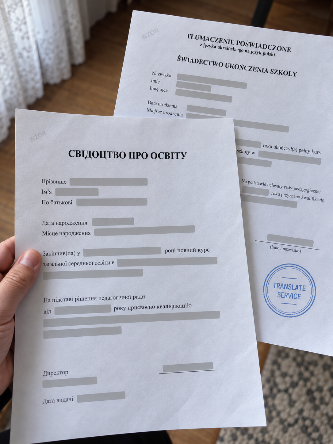Свідоцтво про освіту українською та переклад польською — Translate Service